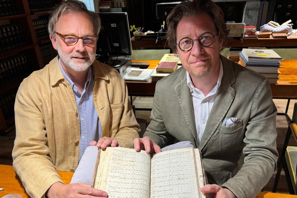 Koenraad Van Cleempoel Links En Yves Verspreet In Het Archief Van El Escorial