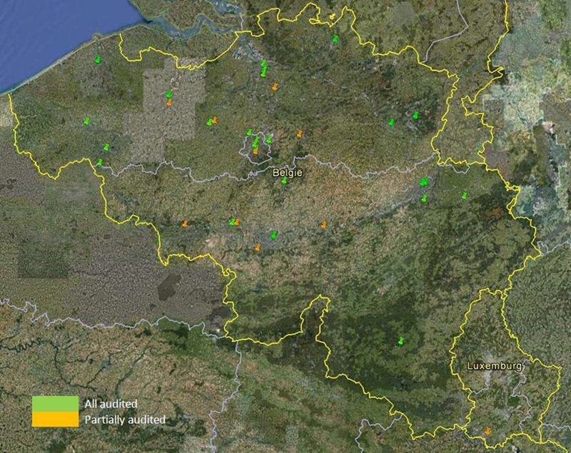 map Belgium audits Beldart 1
