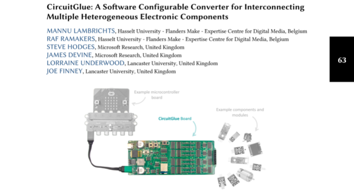 Impression of the publication "CircuitGlue: A Software Configurable Converter for Interconnecting Multiple Heterogeneous Electronic Components"